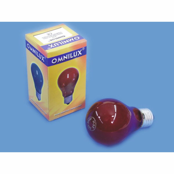 Omnilux A19 230V/25W E-27, červená