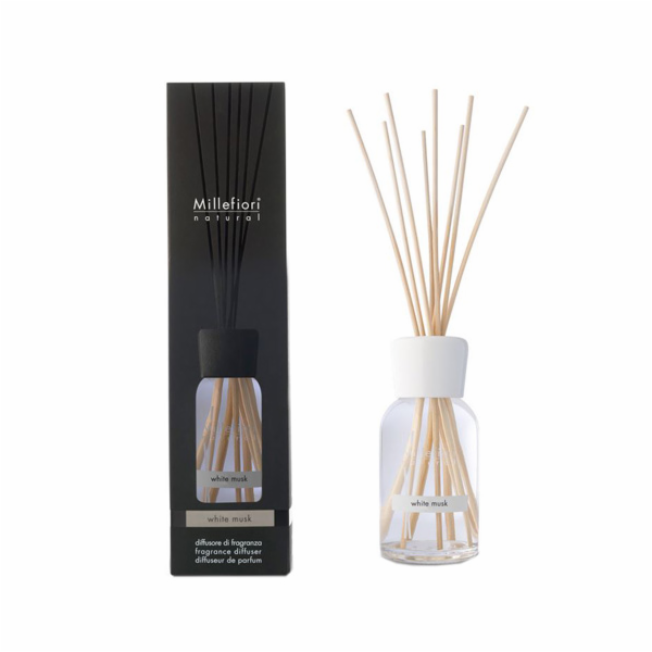 Skleněný difuzér Millefiori Milano, Natural, 500ml/Bílé p...