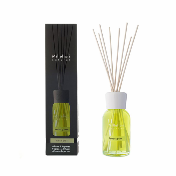 Skleněný difuzér Millefiori Milano, Natural, 250ml/Citrón...