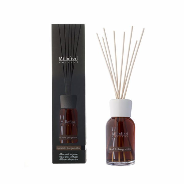 Skleněný difuzér Millefiori Milano, Natural, 250ml/Santal...