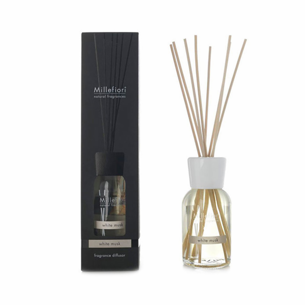 Skleněný difuzér Millefiori Milano, Natural, 100ml,Bílé p...