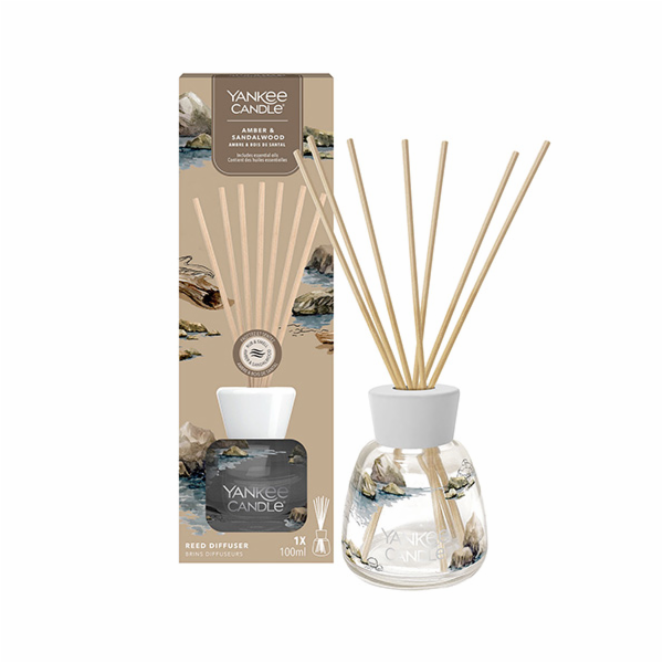Aroma difuzér Yankee Candle, Ambra a santalové dřevo, 100 ml
