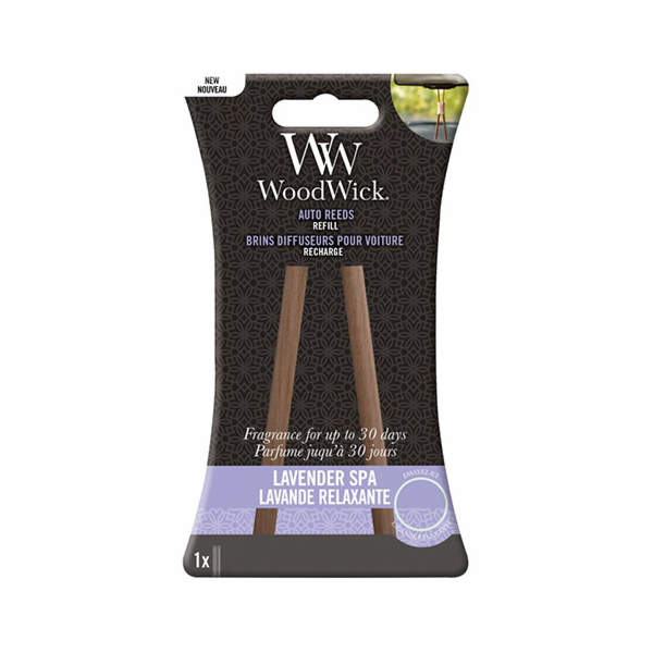 Náhradní tyčinky do auta WoodWick, Relaxační levandule, 1 ks