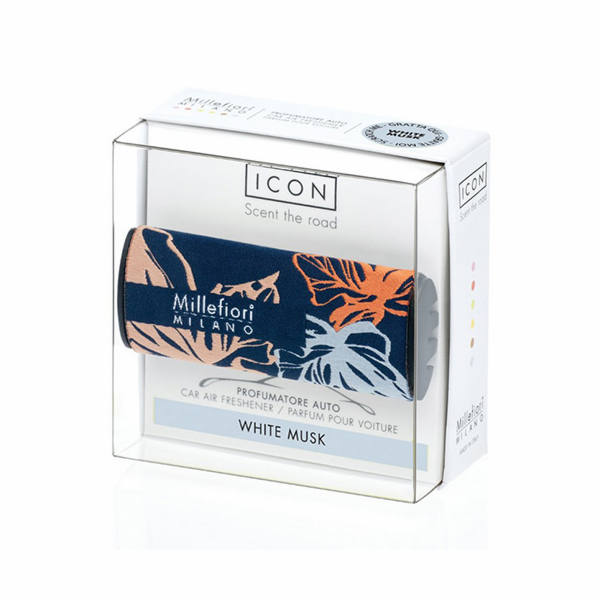 Vůně do auta Millefiori Milano, Icon, Textil, Bílé pižmo
