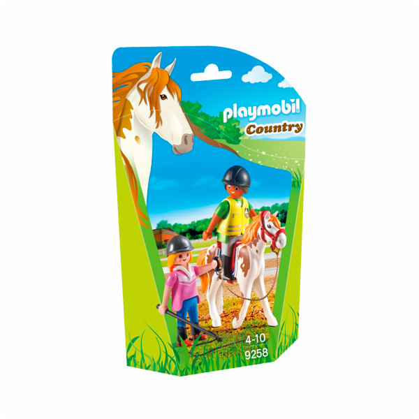 Učitelka jízdy na koni Playmobil, Jezdecký dvůr, 14 dílků