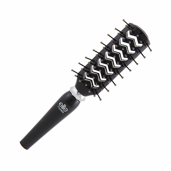 Kartáč víceúčelový Elite Models, Metalicky šedý s pinzetou