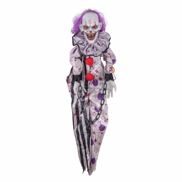 Halloween závěsný klaun s animacemi, 110 cm