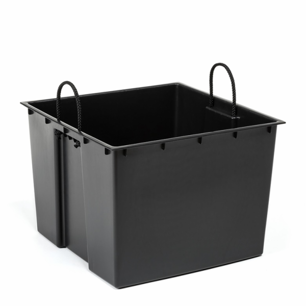 Hrnec Lamela 591-83, plast, H 40 cm, hnědý