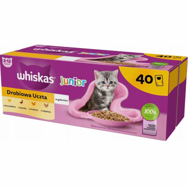 WHISKAS Junior Poultry in jelly - mokré krmivo pro kočky ...