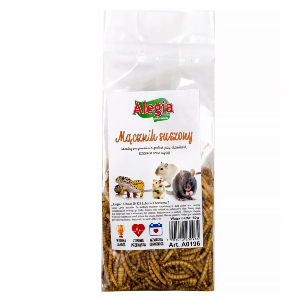 ALEGIA Dried mealworm - lahůdka pro hlodavce - 60g