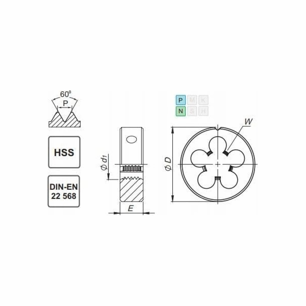 Fanar DIE UNC 1 -8 DIN-22568 (2A) HSS 800