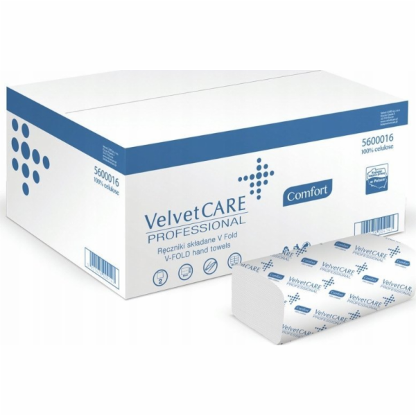 Velvet Skládací ručníky Velvet Care V-Fold 2w celulóza bí...
