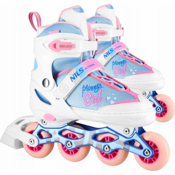 Kolečkové brusle Nils Extreme NA18168A PRINCESS BRUSLE BÍ...