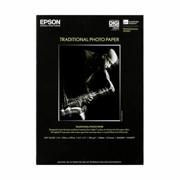 EPSON paper A4 - 330g/m2 - 25sheets - photo traditional
