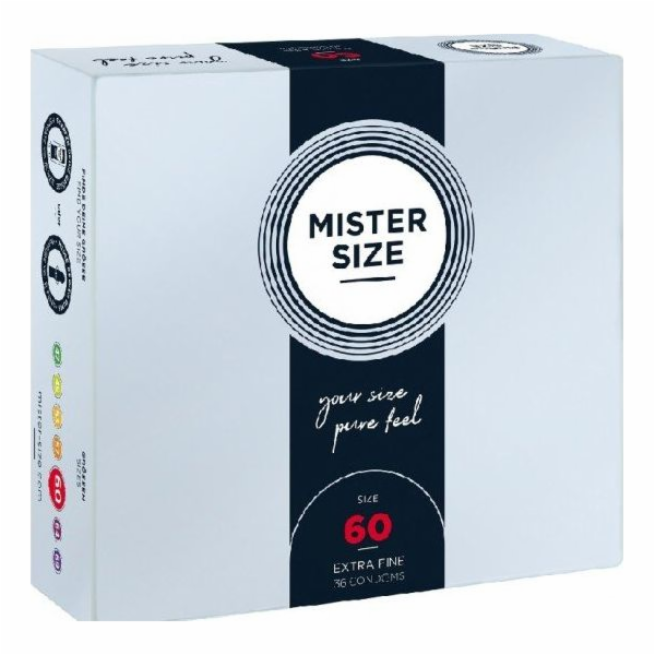 Mister Size kondomy upravené na velikost 60mm 36ks.