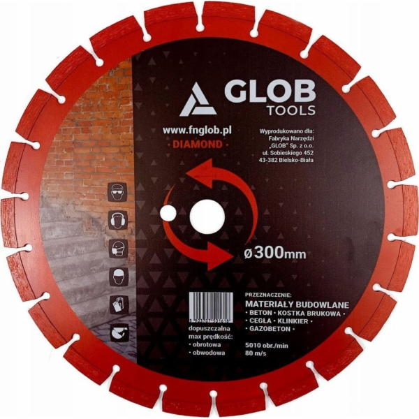 Glob Diamantový kotouč GLOB TOOLS Stavební hmoty průměr 3...