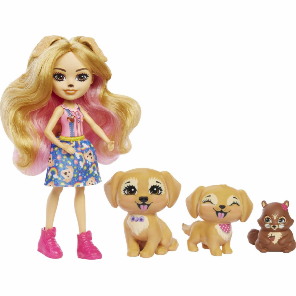 Mattel Doll Enchantimals Family Dogs Retrívři HHB85