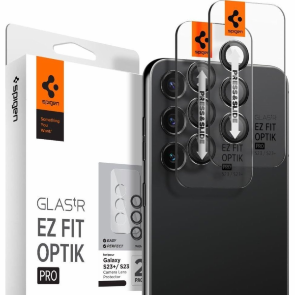 Spigen Glass EZ Fit Optik Pro 2 Pack, černá - Samsung Gal...