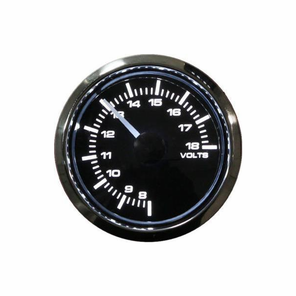 Hodiny s automatickým měřidlem AUTO GAUGE 52mm STP2B Volt