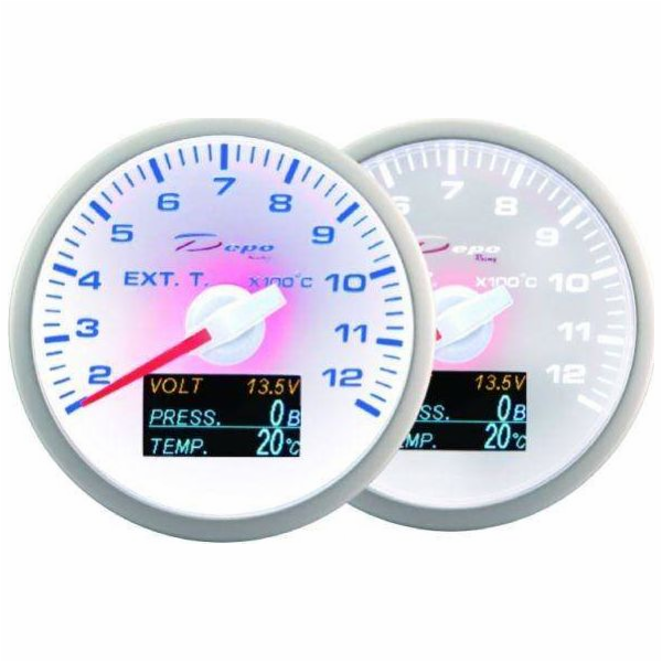 DRacing_F CLOCK DEPO WBL 60mm - 4v1 Teplota výfuku, Volt,...