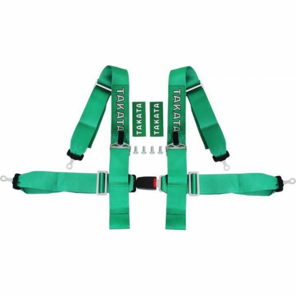 MTuning_F Sportovní pásy 4p 3 Green - Takata Replica