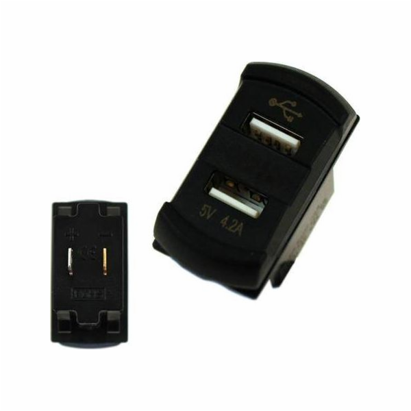 TurboWorks_F zásuvka 12/24V 2xUSB (4,2A) V