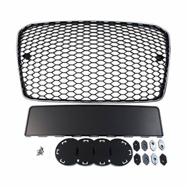 MTuning_F GRILL AUDI A5 8T RS-STYLE CHROME-BLACK (13-16) PDC