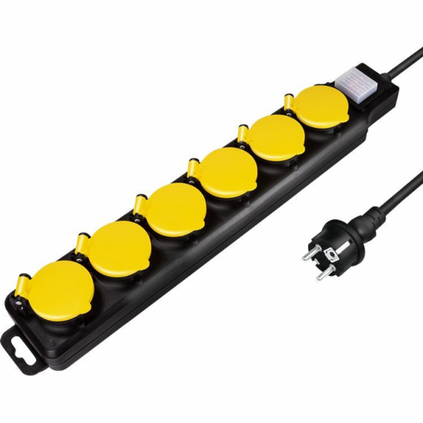 LogiLink napájecí lišta 6 zásuvek IP44 1,5m