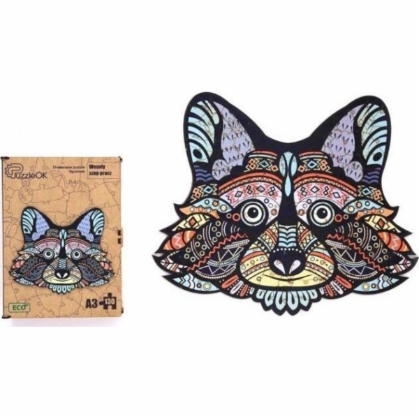 PuzzleOK Ekologické dřevěné puzzle 130 Veselý mýval A3