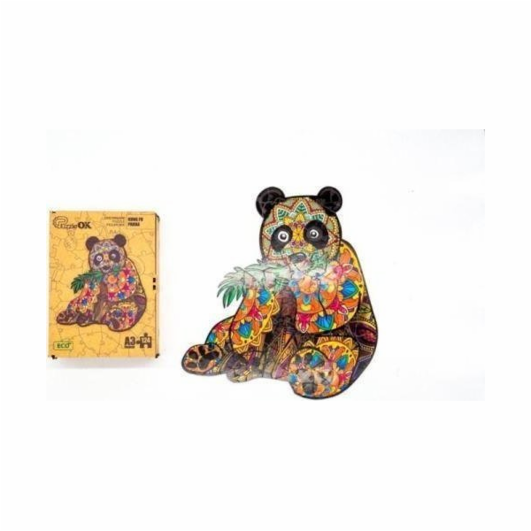 PuzzleOK Ekologické dřevěné puzzle 124 Kung Fu Panda A3