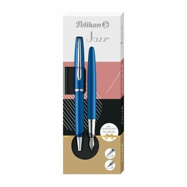 Plnicí pero Pelikan Jazz Noble Elegance + modré kuličkové...
