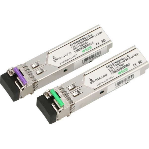 SFP modul ExtraLink SFP 1,25G WDM 1490/1550NM SM 80KM LC ...