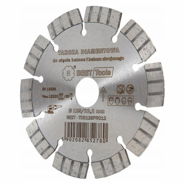 Best-Tools DIAMANTOVÝ DISK 125x22,2mm SEGMENTOVANÝ STANDA...