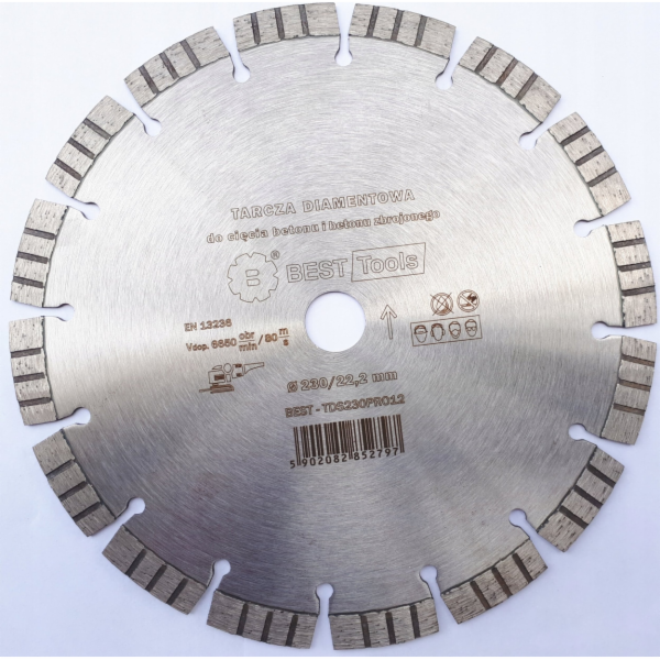 Best-Tools DIAMANTOVÝ DISK 230x22,2mm SEGMENTOVANÝ STANDA...