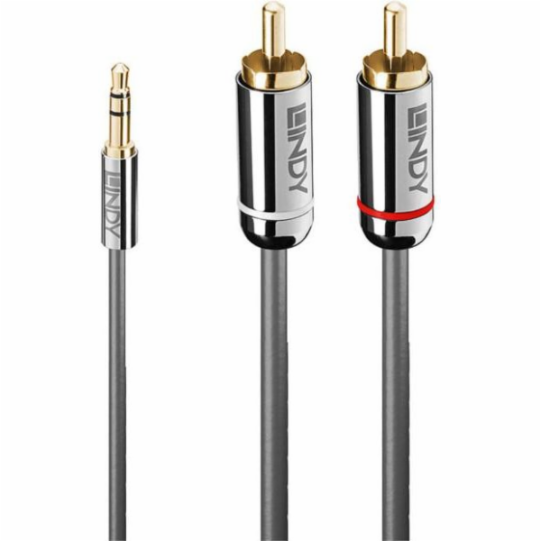 Lindy Jack 3,5mm - RCA (Cinch) kabel x2 10m stříbrný (35337)