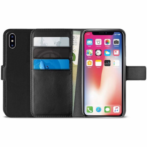 Puro Booklet Wallet Case iPhone Xs Max + stand up black