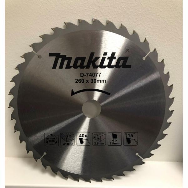 Makita cirkulární pila 260x30x 40z MD-74077