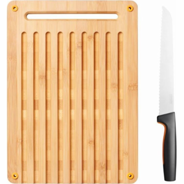 Prkénko Fiskars s dřevěným nožem