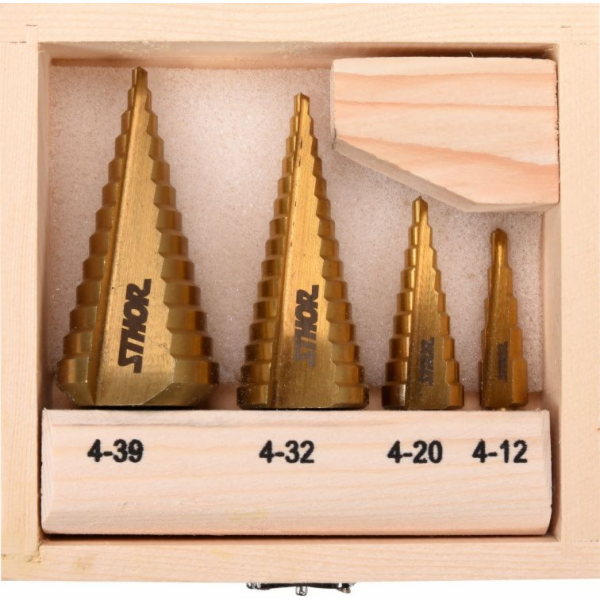 Sthor vrták STHOR STEP DRILL SET 4 ks. T22617
