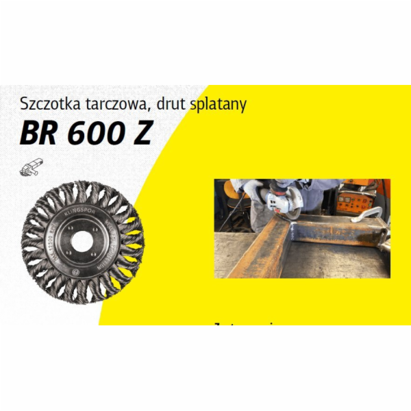 Klingspor K.KARTÁČ DISKOVÝ 125mm M14 BR600Z TWISTED NEREZ...