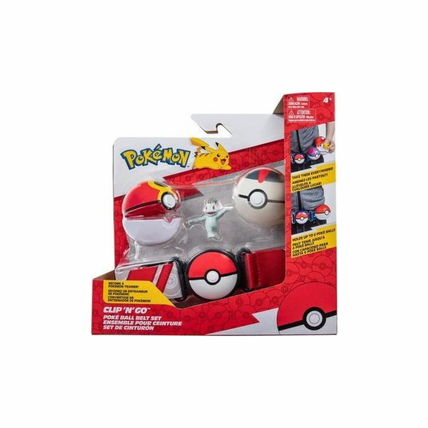 Figurka pokémona: Clip  N  Go Pokeball Premium Belt + Machop