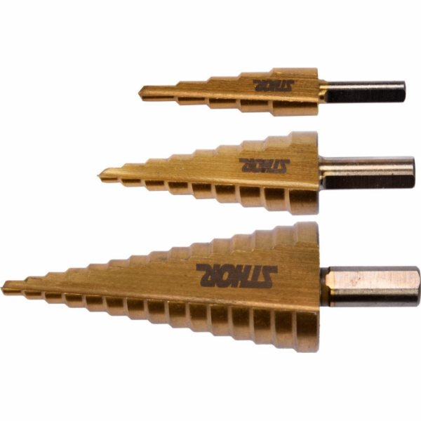 Sthor vrták STHOR STEP DRILL SET 3 ks. T22616