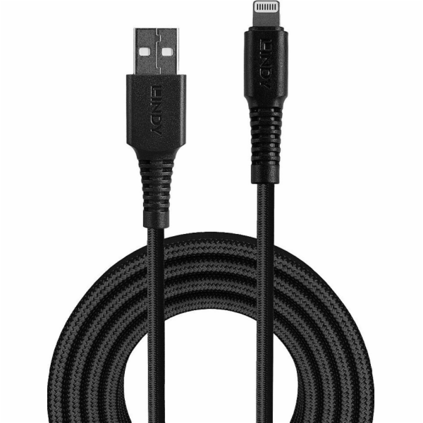 Lindy USB-A – Lightning kabel 0,5 m černý (31290)