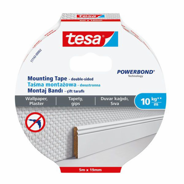 Tesa Montážní páska na tapety a omítky 19mm x 5m (H7774302)