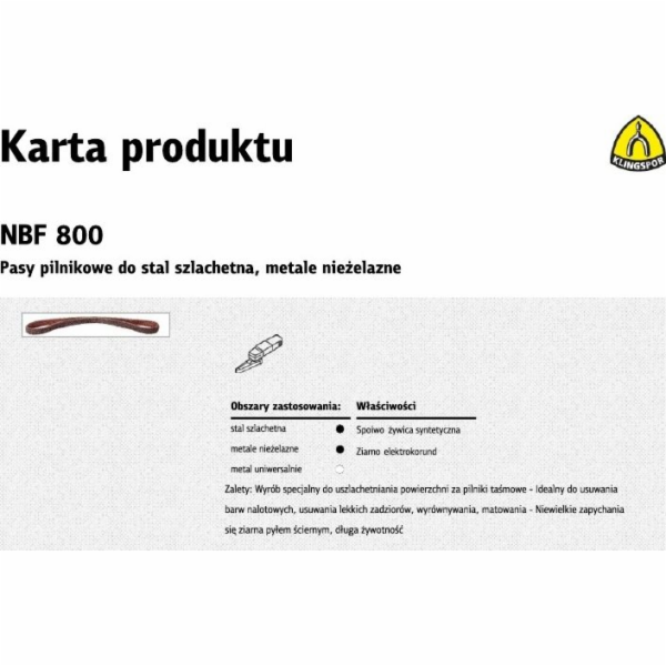 Klingspor Endless netkaný pás NBF 600 50 x 460 mm střední