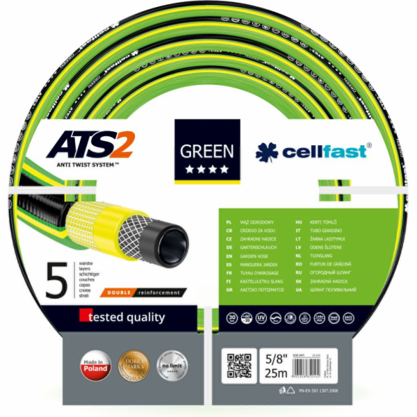 Cellfast Zahradní hadice Zelená ATS2 5/8 25m (15-110)