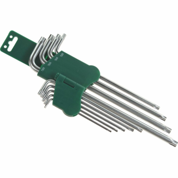 Jonnesway TORX KLÍČ TYP L SADA 9 ks. EXTRA DLOUHÁ 5ÚHELNÁ...