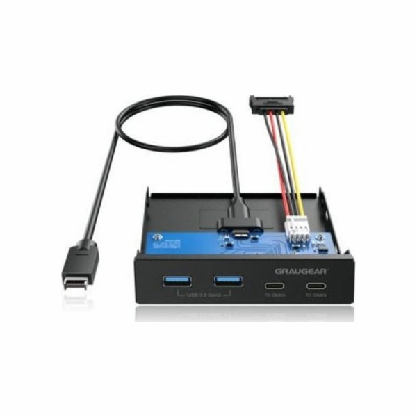Graugear GG 18045 USB 3.1, 4 porty Bay Hub, 2 x USB a, 1 ...