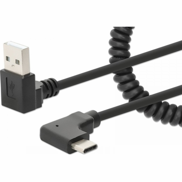 Manhattan USB-A – USB-C USB kabel černý (356220)