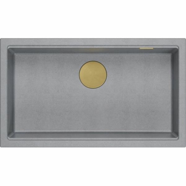 GraniteQ LOGAN 110 dřez GraniteQ stříbrný kamenný dřez 76...